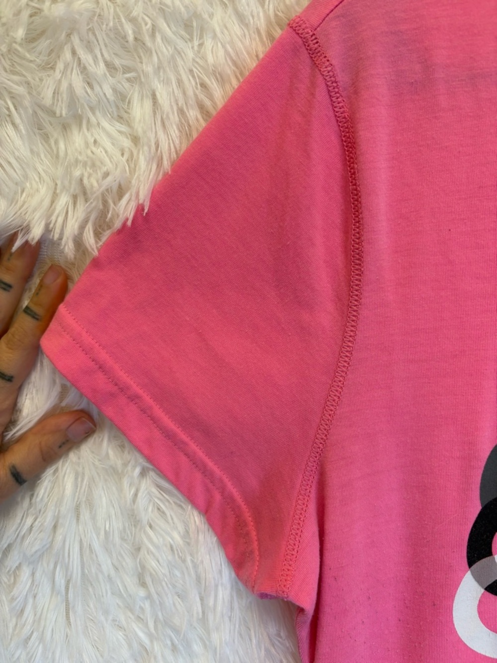 adidas “All Cool” BubbleGum Pink Graphic Tee | Size Large 💗🎀✨ - Picture 6 of 17